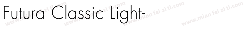 Futura Classic Light字体转换